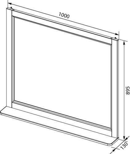 Зеркало Aquanet Бостон М 00209674 100х90 подвесное - фото 3