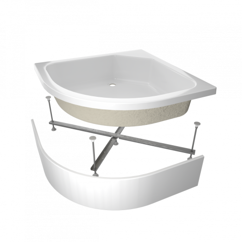 Душевой поддон акриловый Тритон Щ0000014634 100х100 белый с каркасом - фото 3