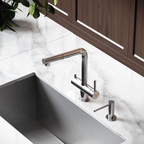 Смеситель для кухни Sancos Spin SC4015BN на мойку никель - фото 3