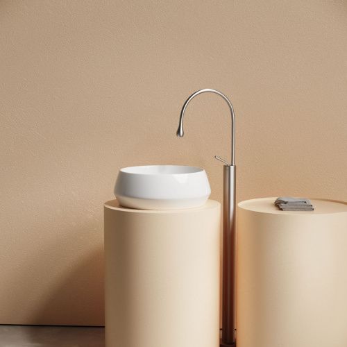 Раковина из сантехнического фарфора Ceramica Nova MAYA CN12004 40х40 накладная цвет белый без отверстий под смеситель - фото 5