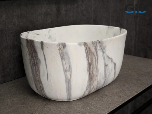 Раковина керамическая Gid Creativo 54481 50х30 накладная цвет многоцветный без отверстий под смеситель - фото 4