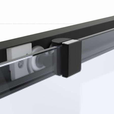 Душевая дверь Vegas-Glass Z2P Protec Z2P Protec h1900 220 02М Moru 220х190 стекло рифленое профиль черный