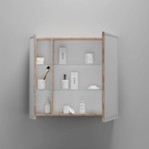 Зеркало-шкаф Sancos Mirror MI80EG 80х70 подвесной цвет коричневый - фото 5