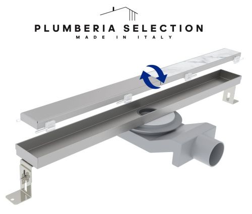 Душевой лоток Plumberia Selection PSL LINEAR PSL70MT 70х5 нержавеющая сталь - фото 2