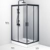 Душевой уголок Am.Pm Gem W90G-404-120290-BT 120х90 стекло прозрачное профиль черный без поддона