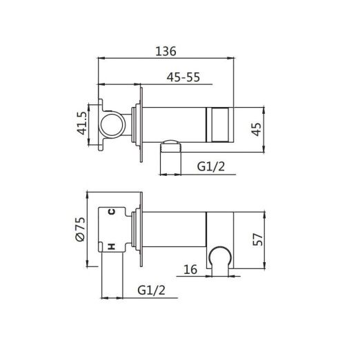 Гигиенический душ со смесителем Shevanik S147C белый - фото 3