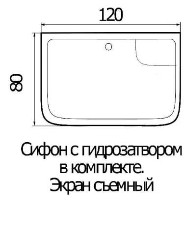Душевой поддон акриловый Wemor 10000002325 120х80 белый с каркасом - фото 2