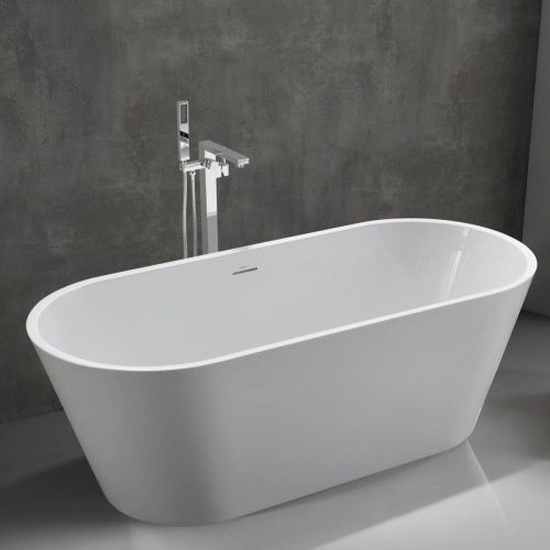 Ванна акриловая Abber AB9268-1.7 170х75 отдельностоящая овальная с каркасом - фото 3