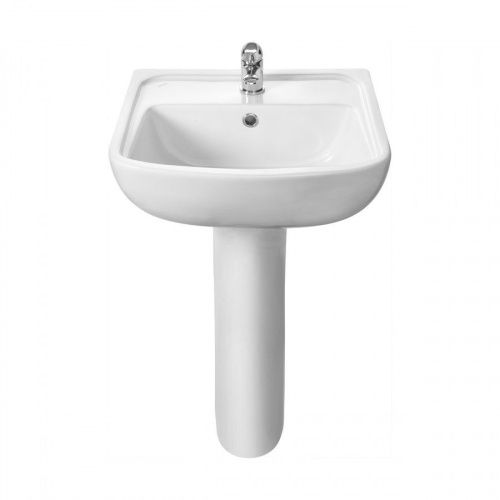 Раковина из сантехнического фарфора Santek Лонги 1WH501754 50х40 подвесная цвет белый 1 отверстие под смеситель - фото 5