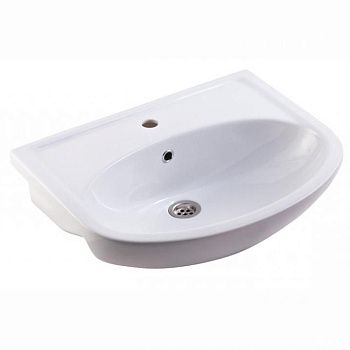 Раковина из сантехнического фарфора Onika Уют 4620008192772 60х50 накладная цвет белый 1 отверстие под смеситель