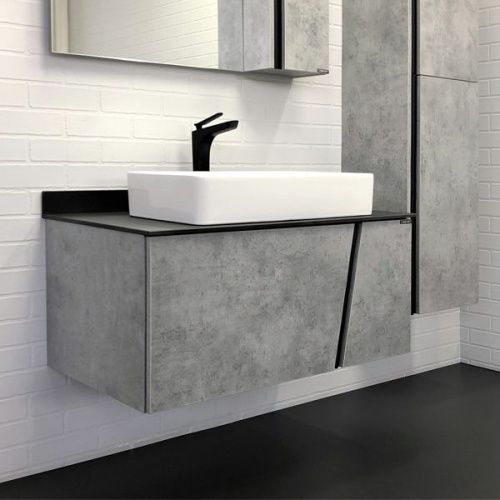 Тумба с раковиной Comforty Эдинбург 00004149881CF 90х50 подвесная цвет серый - фото 5