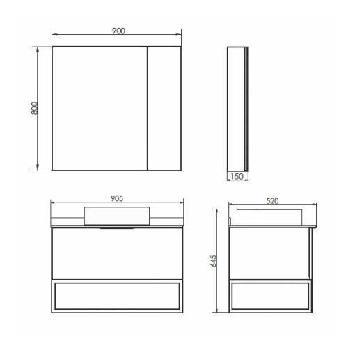 Зеркало-шкаф Comforty Порто 00-00009443CF 90х80 подвесной цвет бежевый - фото 2