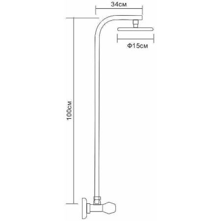 Душевая стойка D-Lin D10A19 настенная цвет хром