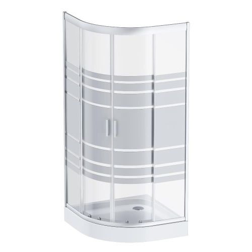 Душевой уголок Am.Pm Tender W45G-301-090TM 90х90 стекло с рисунком профиль хром без поддона - фото 2