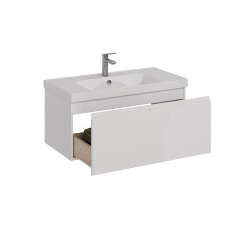 Тумба под раковину LeMark Veon Mini LM02VM90T 90х40 подвесная цвет белый - фото 2