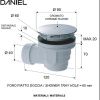 Сифон для душевого поддона Daniel SHOWERS A911 90br 63 бронза