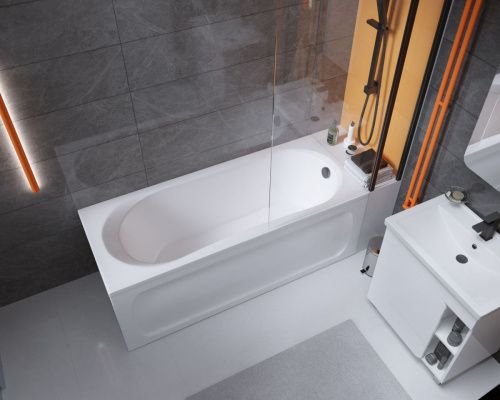 Ванна акриловая 1MarKa LIBRA 01ли1770 170х70 пристенная прямоугольная без каркаса - фото 5