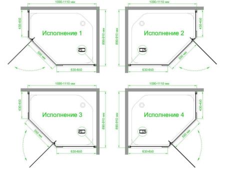Душевой уголок Royal Bath TR RB1190TR-C 110х90 стекло матовое профиль белый без поддона
