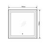 Зеркало Comforty Квадрат 00-00005258CF 80х80 подвесное