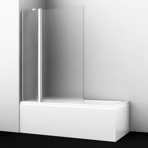 Душевая шторка на ванну Wasserkraft Berkel 48P 48P02-110LM 110х140 стекло матовое профиль хром ориентация левая - фото 3