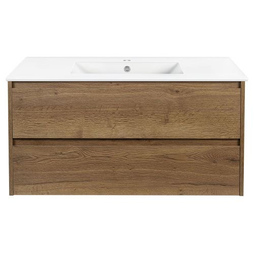 Тумба под раковину Vincea Gio VMC-2G100TO 100х50 подвесная цвет коричневый - фото 5