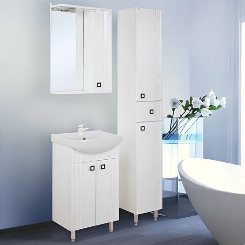 Тумба под раковину Onika Лига 105030 50х30 напольная цвет белый - фото 2