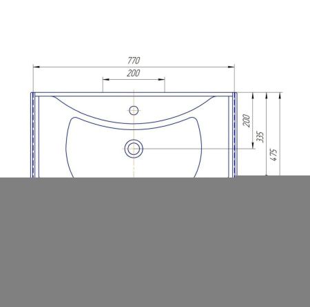 Тумба под раковину Corozo Классика SD-00000351 80х30 напольная цвет белый
