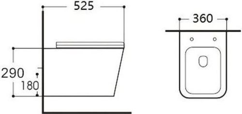 Унитаз подвесной Aquanet Tavr Tavr 2.0 W MB черный с сиденьем микролифт безободковый каскадный смыв - фото 2
