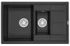 Кухонная мойка Granula 7802, ТУРМАЛИН 80х50 цвет черный поверхность матовая