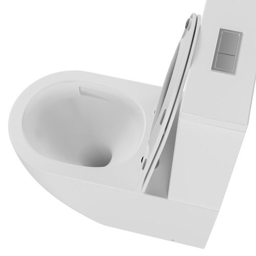 Унитаз напольный с бачком Grossman Торнадо GR-4494MSQ белый с сиденьем микролифт безободковый смыв торнадо - фото 4