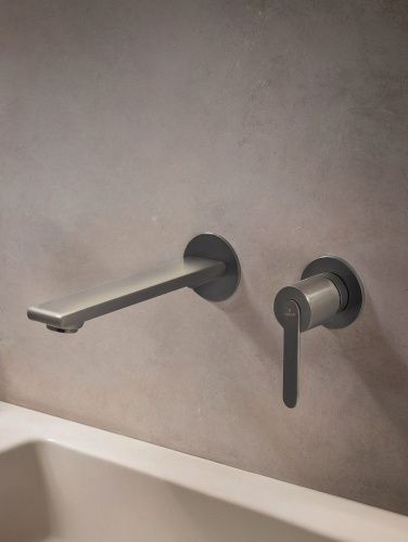 Смеситель для раковины AltroBagno Unione AltroBagnoUnione010507GM встраиваемый в стену оружейная сталь - фото 3