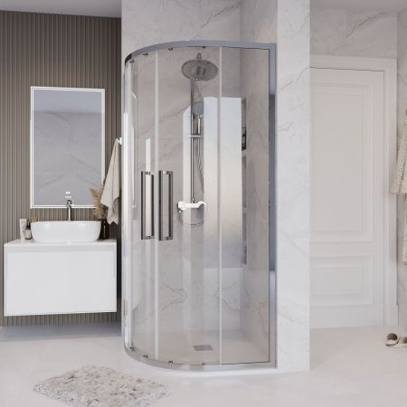 Душевой уголок Grossman Cosmo 301.K33.02.1010.10.00 100х100 стекло прозрачное профиль хром без поддона