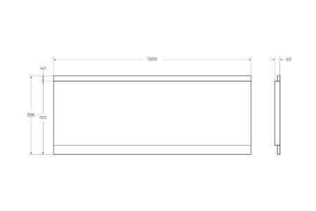 Фронтальная панель для ванны Cezares EMP-150-F-SCR-W37