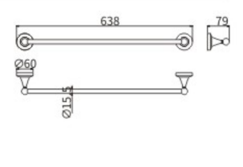 Полотенцедержатель CeramaLux Luxury 57508 - фото 2
