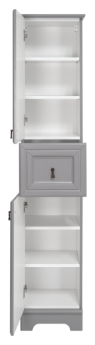 Шкаф-пенал Misty Лувр П-Лвр04035-1504Л 40х180 напольный цвет серый - фото 2
