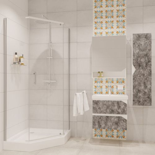 Душевой уголок Niagara Nova 66050811 90х90 стекло прозрачное профиль хром без поддона - фото 2