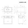 Кухонная мойка Ulgran Classic U-200-345 85х50 цвет коричневый