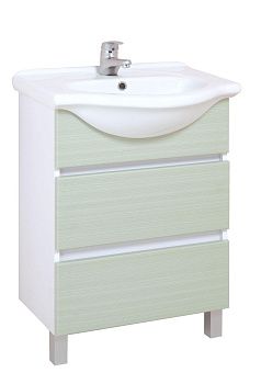 Тумба под раковину Onika Элита 106121 60х30 напольная цвет зеленый/белый