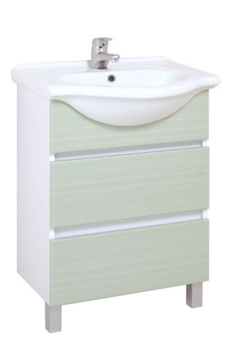 Тумба под раковину Onika Элита 106121 60х30 напольная цвет зеленый/белый