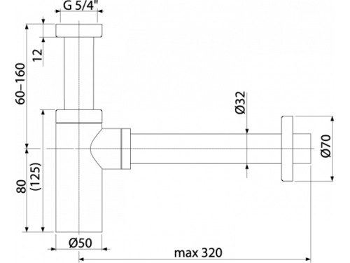 Сифон Boheme 609-B черный - фото 2