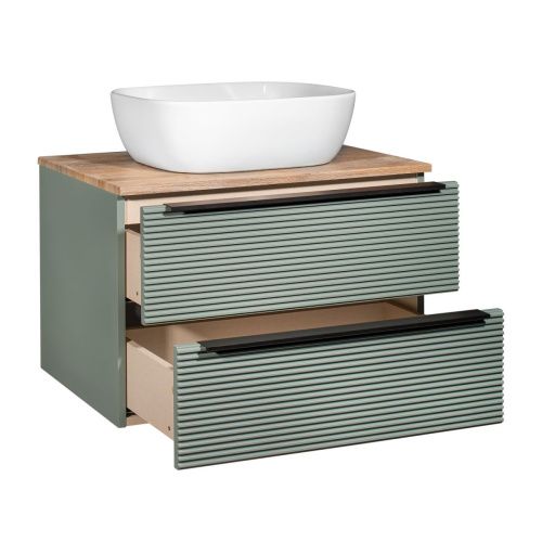 Тумба под раковину Runo Орлеан 00-00002020 70х50 подвесная цвет зеленый - фото 2