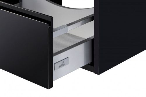 Тумба под раковину Aquaton Римини 1A226601RN950 60х40 подвесная цвет черный - фото 4