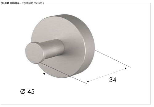 Крючок Remer INOX Accessories SSXI50 - фото 2
