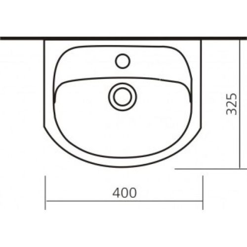 Раковина из сантехнического фаянса СанТа Манго40 40х30 накладная цвет белый - фото 2