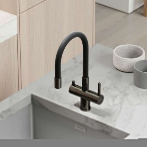 Смеситель для кухни Sancos Lucia SC4004GG на мойку вороненая сталь - фото 4