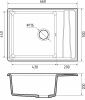 Кухонная мойка Granfest Level LV-660L иней 65х50 цвет белый поверхность матовая
