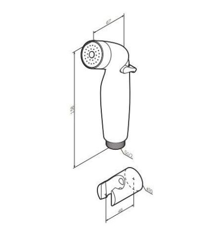 Гигиенический душ со смесителем Am.Pm F0201932 хром - фото 4