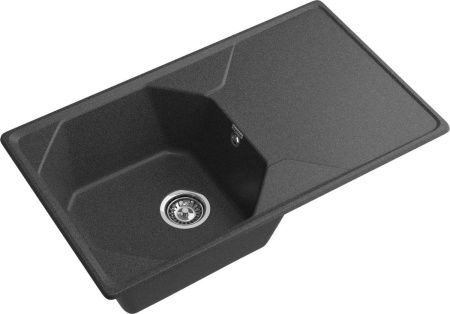 Кухонная мойка Granfest Unique U-840L графит 85х50 цвет серый поверхность матовая