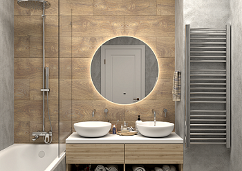 Зеркало с подсветкой Art&Max SANREMO AM-San-800-DS-C 80х80 подвесное