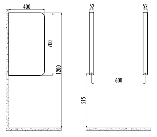 Перегородка для писсуара Creavit TP690-00CM00E-0000 - фото 2